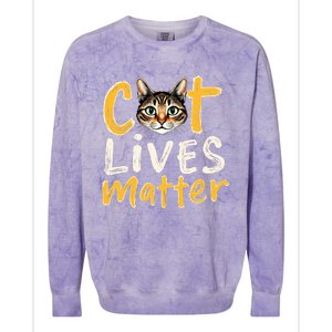 Cat Lives Matter Colorblast Crewneck Sweatshirt