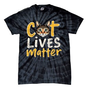 Cat Lives Matter Tie-Dye T-Shirt