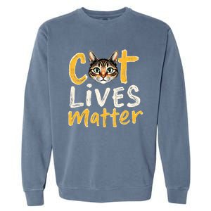 Cat Lives Matter Garment-Dyed Sweatshirt