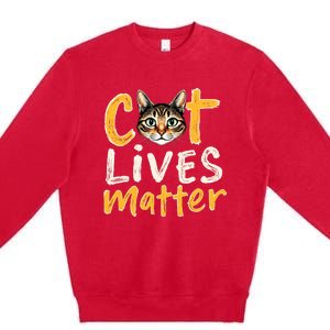 Cat Lives Matter Premium Crewneck Sweatshirt