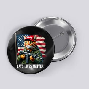 Cats Lives Matter Funny Trump 2024 Cat Maga Voting Trump Button