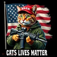 Cats Lives Matter Funny Trump 2024 Cat Maga Voting Trump Kids T-Shirt