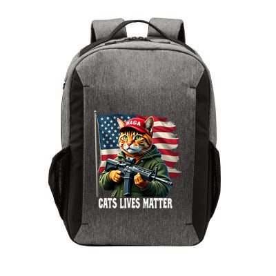 Cats Lives Matter Funny Trump 2024 Cat Maga Voting Trump Vector Backpack