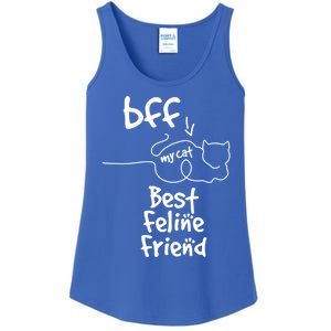 Cat Lover My Bff Best Feline Friend Is A Cat Kitty Cute Gift Ladies Essential Tank