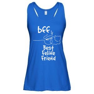 Cat Lover My Bff Best Feline Friend Is A Cat Kitty Cute Gift Ladies Essential Flowy Tank