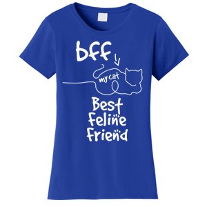 Cat Lover My Bff Best Feline Friend Is A Cat Kitty Cute Gift Women's T-Shirt