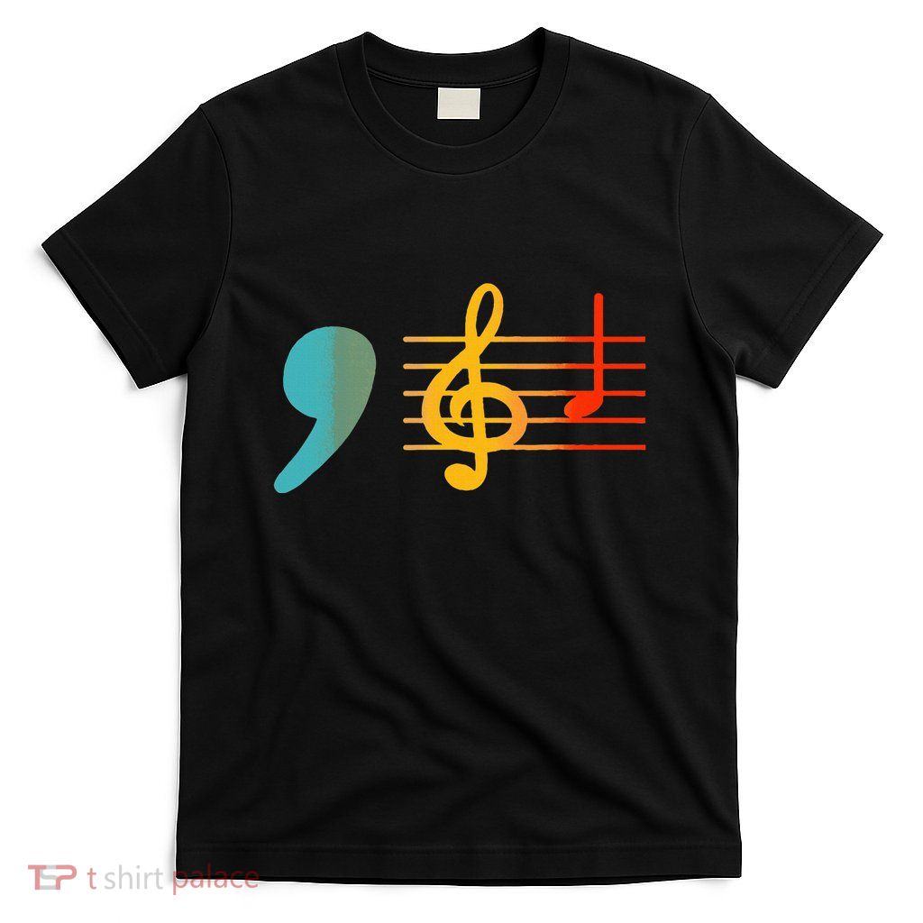 Comma La Music Notes Kamala Harris Music Teacher Elections T-Shirt