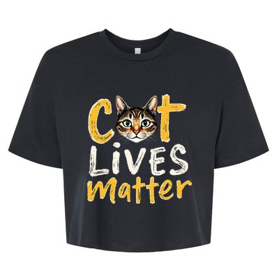 Cat Lives Matter Bella+Canvas Jersey Crop Tee