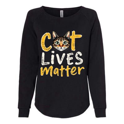 Cat Lives Matter Womens California Wash Sweatshirt