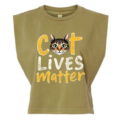 Cat Lives Matter Garment-Dyed Women's Muscle Tee