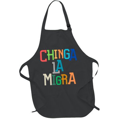 Chinga La Migra Ice Maga Republican Fascism Full-Length Apron With Pockets