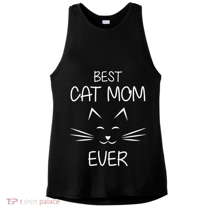 Cat Lover Mom Funny Best Cat Mom Ever Cute Gift Ladies PosiCharge Tri-Blend Wicking Tank