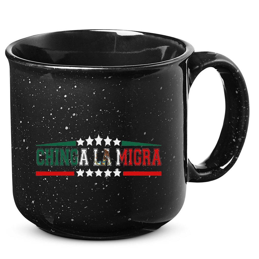 Chinga La Migra Mexico Flag Bandera Ice Immigration Policy 15oz Campfire Ceramic Mug