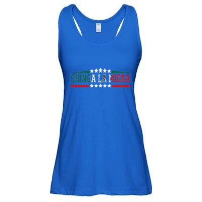 Chinga La Migra Mexico Flag Bandera Ice Immigration Policy Ladies Essential Flowy Tank