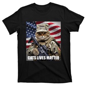 Cats Lives Matter Funny Trump 2024 Cat Maga T-Shirt