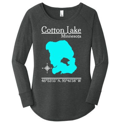 Cotton Lake Minnesota Women's Perfect Tri Tunic Long Sleeve Shirt