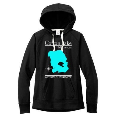 Cotton Lake Minnesota Women's Fleece Hoodie