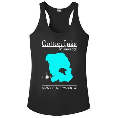 Cotton Lake Minnesota Ladies PosiCharge Competitor Racerback Tank