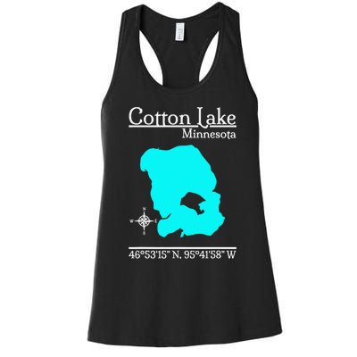 Cotton Lake Minnesota Women's Racerback Tank