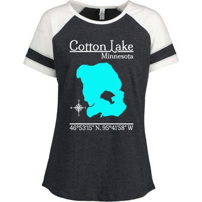 Cotton Lake Minnesota Enza Ladies Jersey Colorblock Tee