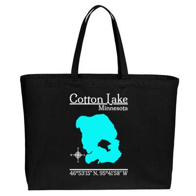 Cotton Lake Minnesota Cotton Canvas Jumbo Tote