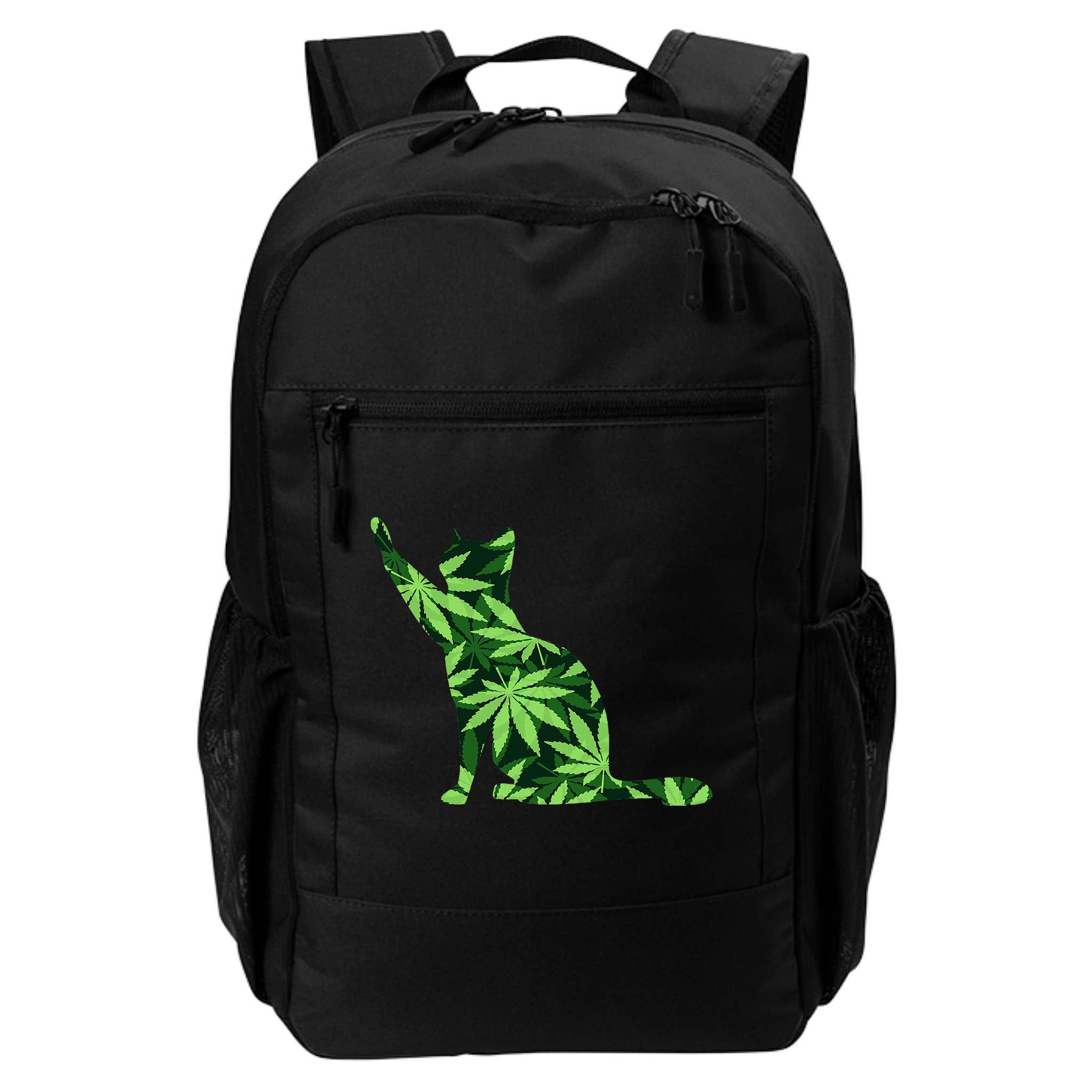 Cat Lover Marijuana Weed Smoker Funny Leaf Cannabis Backpack