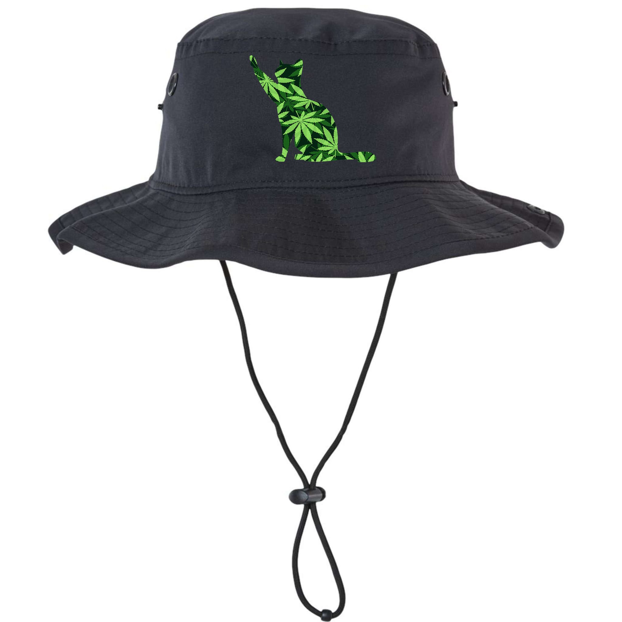 Cat Lover Marijuana Weed Smoker Funny Leaf Cannabis Bucket Hat