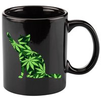 Cat Lover Marijuana Weed Smoker Funny Leaf Cannabis 11oz C Handle Ceramic Mug