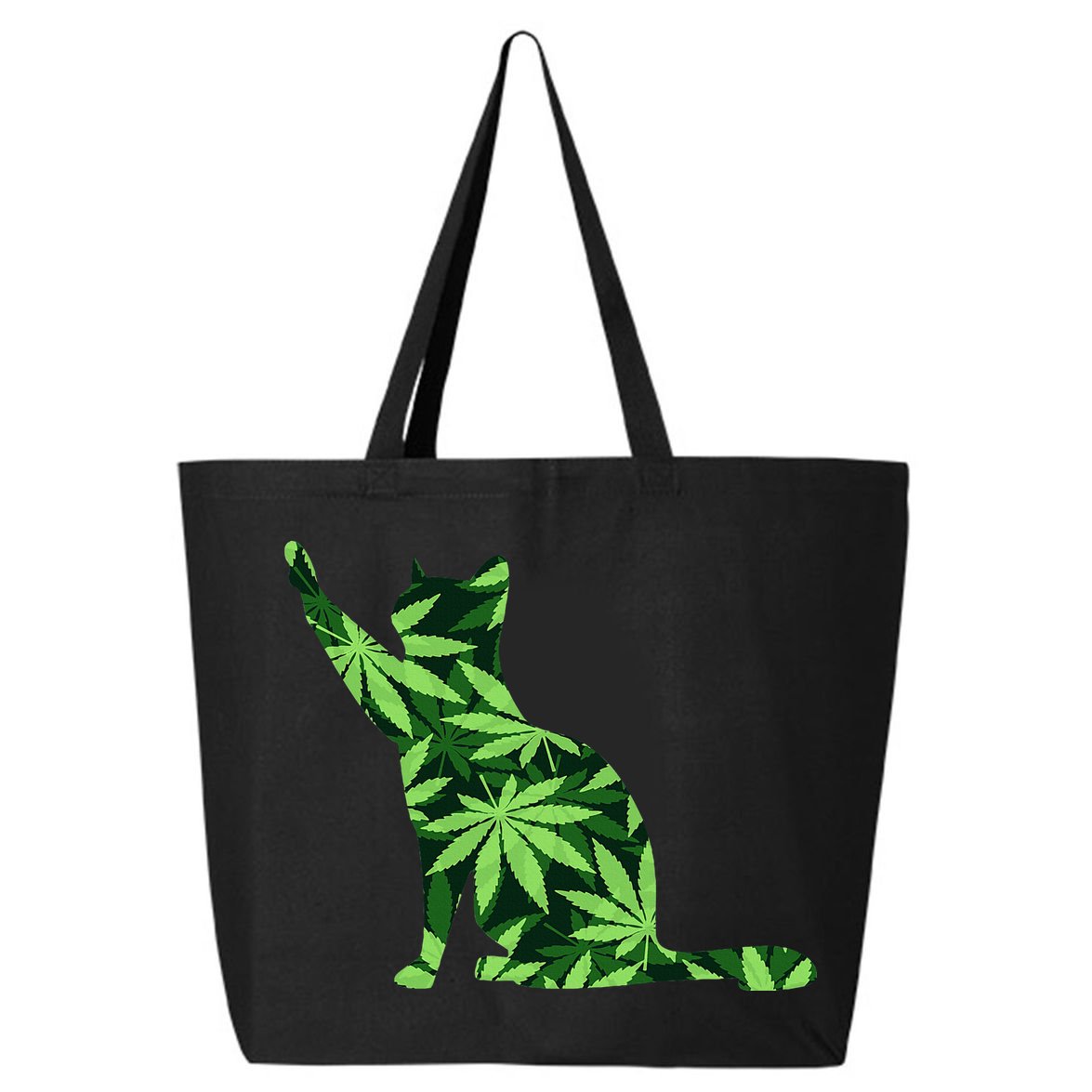 Cat Lover Marijuana Weed Smoker Funny Leaf Cannabis 25L Jumbo Tote