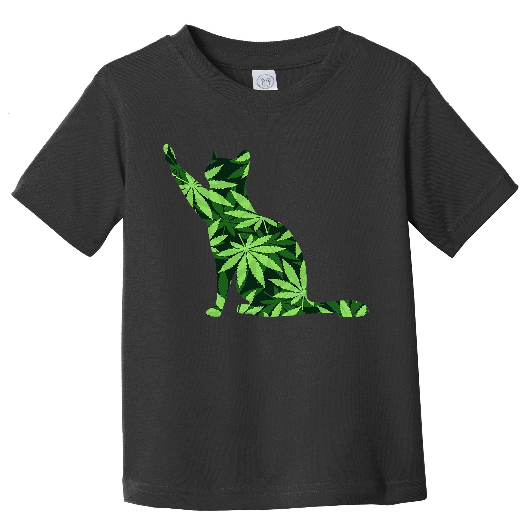 Cat Lover Marijuana Weed Smoker Funny Leaf Cannabis Toddler T-Shirt