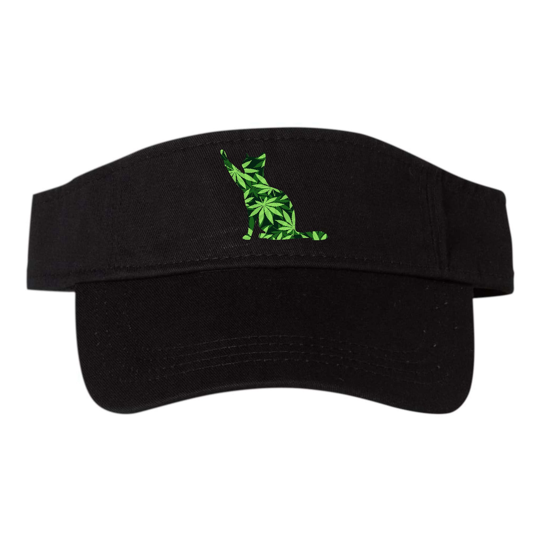 Cat Lover Marijuana Weed Smoker Funny Leaf Cannabis Visor