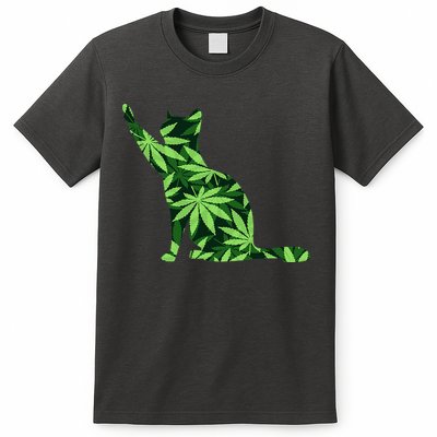 Cat Lover Marijuana Weed Smoker Funny Leaf Cannabis T-Shirt