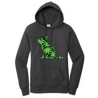 Cat Lover Marijuana Weed Smoker Funny Leaf Cannabis Women's Pullover Hoodie