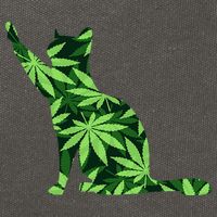 Cat Lover Marijuana Weed Smoker Funny Leaf Cannabis Cotton Canvas Backpack