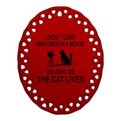 Cat Lives Movie Long Who The As Ceramic Oval Ornament