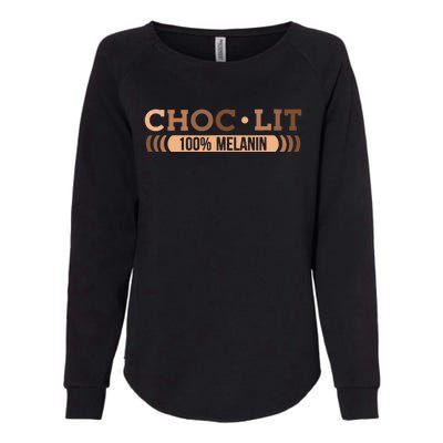 Choc Lit Melanin Black Pride History BHM African Men Women Womens California Wash Sweatshirt