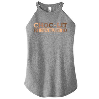 Choc Lit Melanin Black Pride History BHM African Men Women Women’s Perfect Tri Rocker Tank