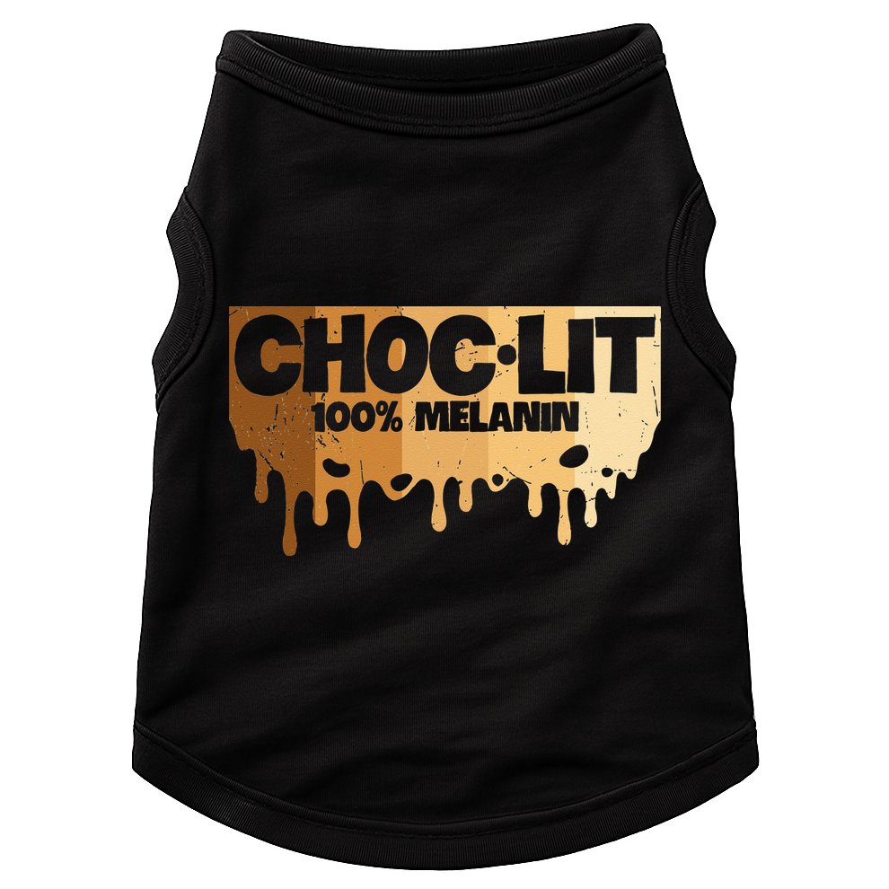 Choc Lit Melanin Queen African Afro Pride Black Historty Doggie Tank