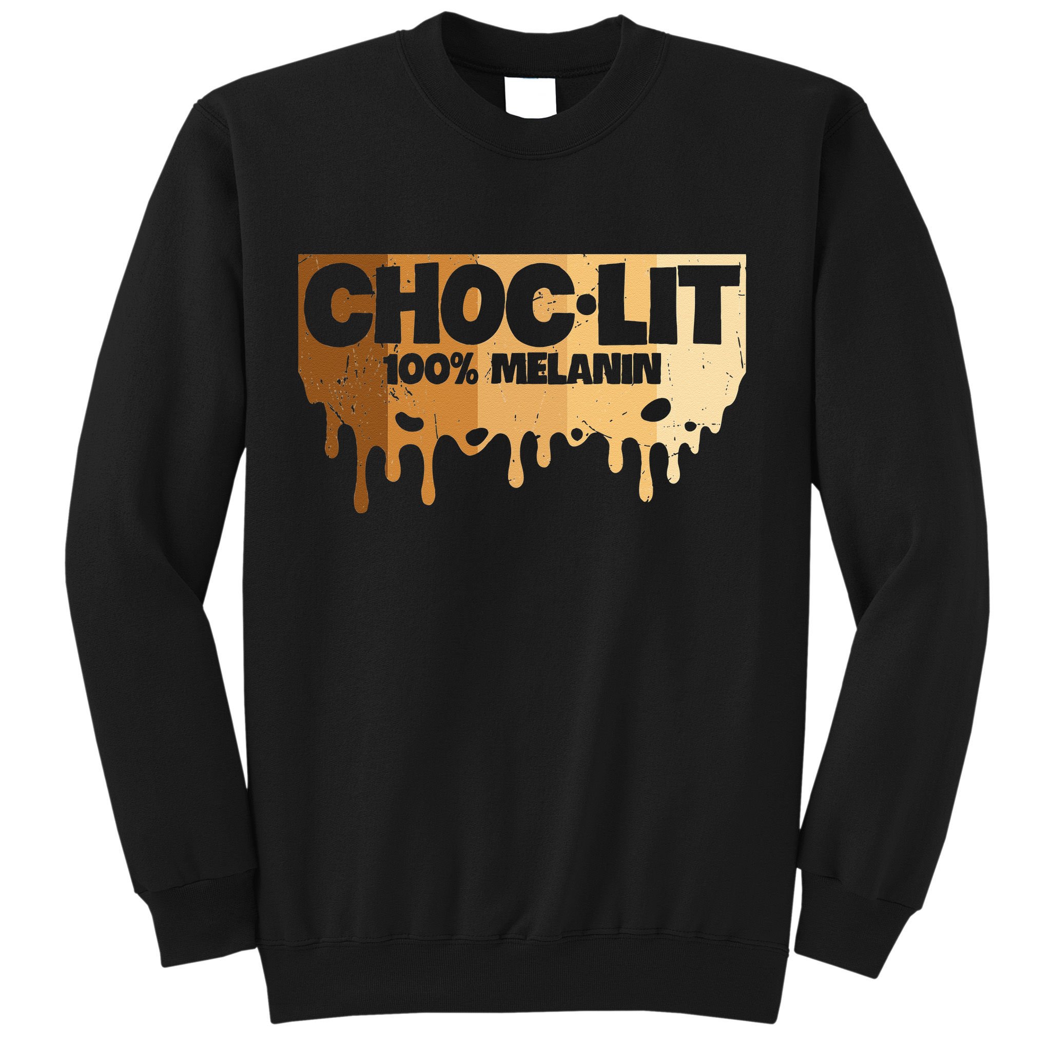 Choc Lit Melanin Queen African Afro Pride Black Historty Sweatshirt