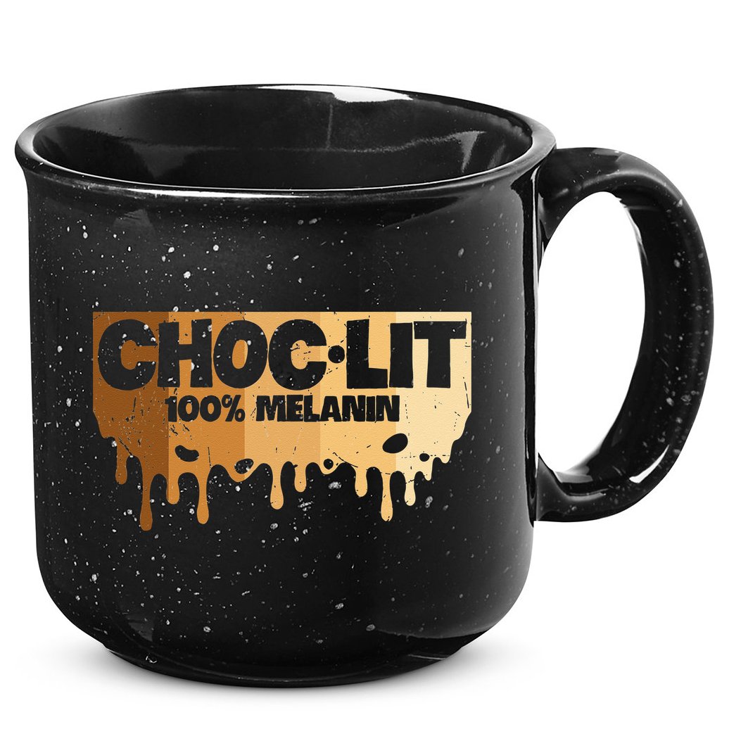Choc Lit Melanin Queen African Afro Pride Black Historty 15oz Campfire Ceramic Mug