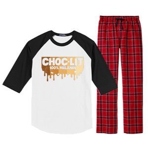 Choc Lit Melanin Queen African Afro Pride Black Historty Raglan Sleeve Pajama Set