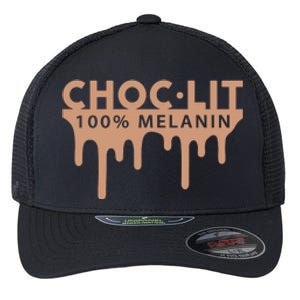 Choc Lit Melanin Black Pride History BHM African Women Flexfit Unipanel Trucker Cap