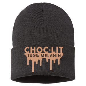 Choc Lit Melanin Black Pride History BHM African Women Sustainable Knit Beanie