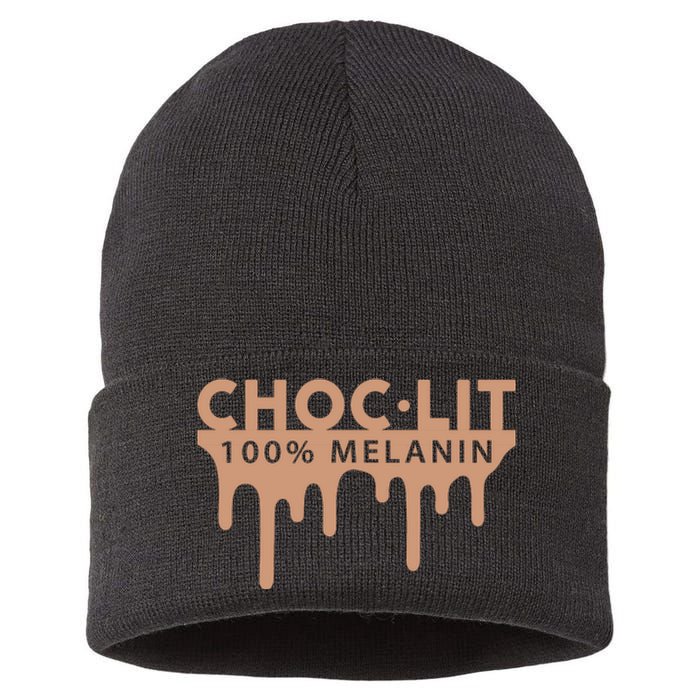 Choc Lit Melanin Black Pride History BHM African Women Sustainable Knit Beanie