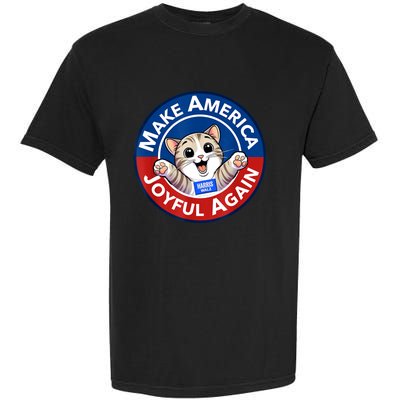 Cat Lady Make America Joyful Again Harris Wall 2024 Garment-Dyed Heavyweight T-Shirt