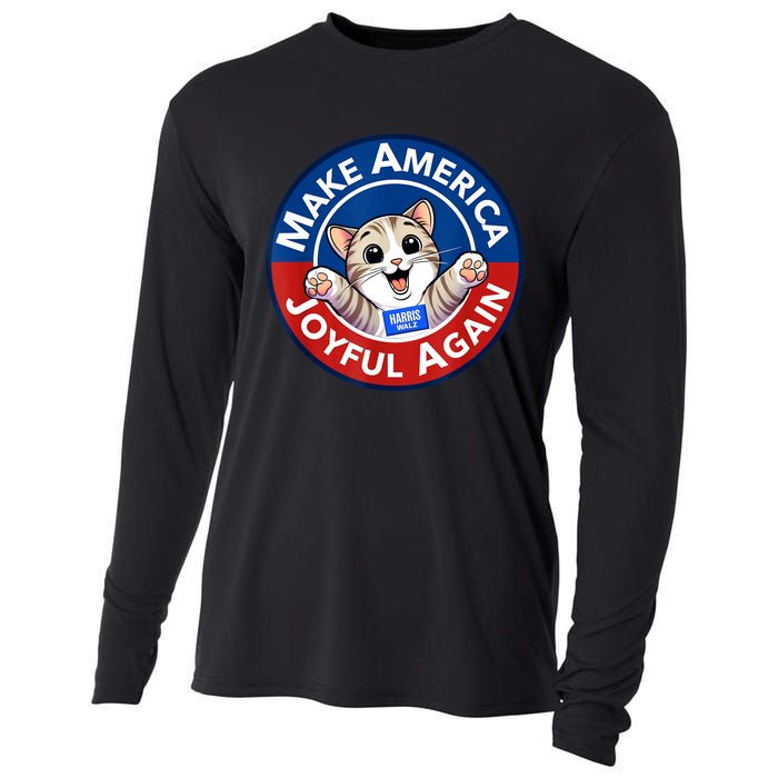 Cat Lady Make America Joyful Again Harris Wall 2024 Cooling Performance Long Sleeve Crew