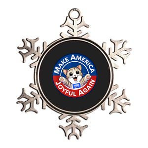 Cat Lady Make America Joyful Again Harris Wall 2024 Metallic Star Ornament