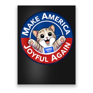 Cat Lady Make America Joyful Again Harris Wall 2024 Poster