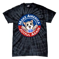 Cat Lady Make America Joyful Again Harris Wall 2024 Tie-Dye T-Shirt