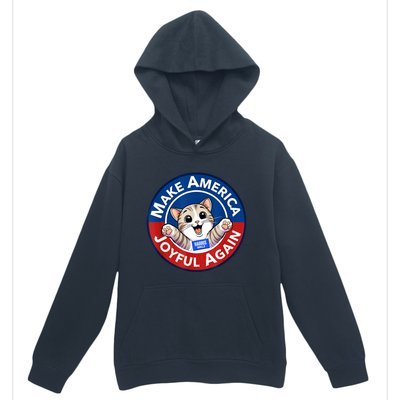 Cat Lady Make America Joyful Again Harris Wall 2024 Urban Pullover Hoodie